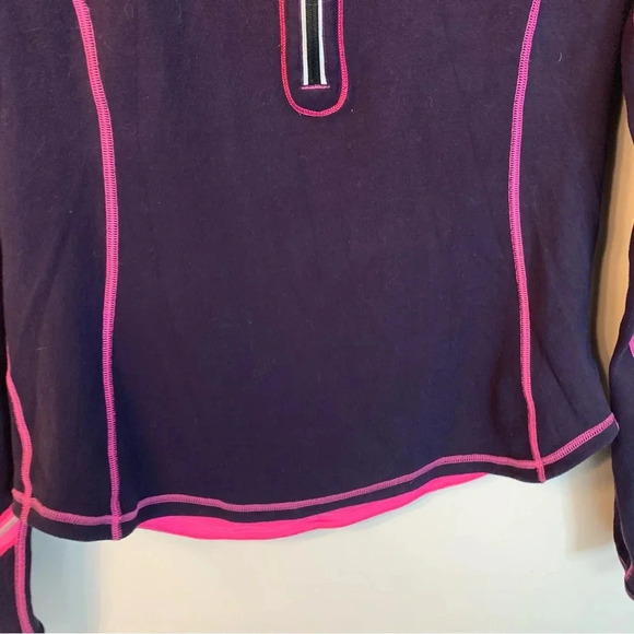 Lululemon Pink Purple Reversible Long Sleeve  1/2 Zip Top - Picture 8 of 11